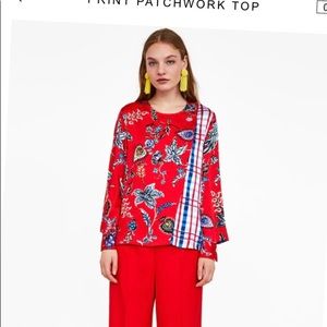 Zara patchwork top